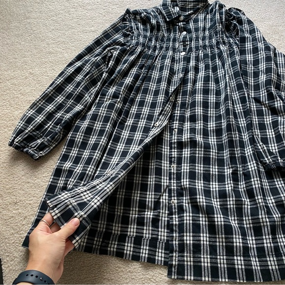 ZARA LONG SLEEVE PLAID MINI DRESS (girls 13/14) - Picture 2 of 8